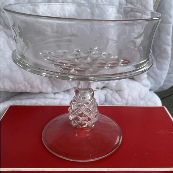 Vintage from the 1940 EAPG Ripley U.S. Glass Pavonia Pineapple Stem Open… - Picture 1 of 5